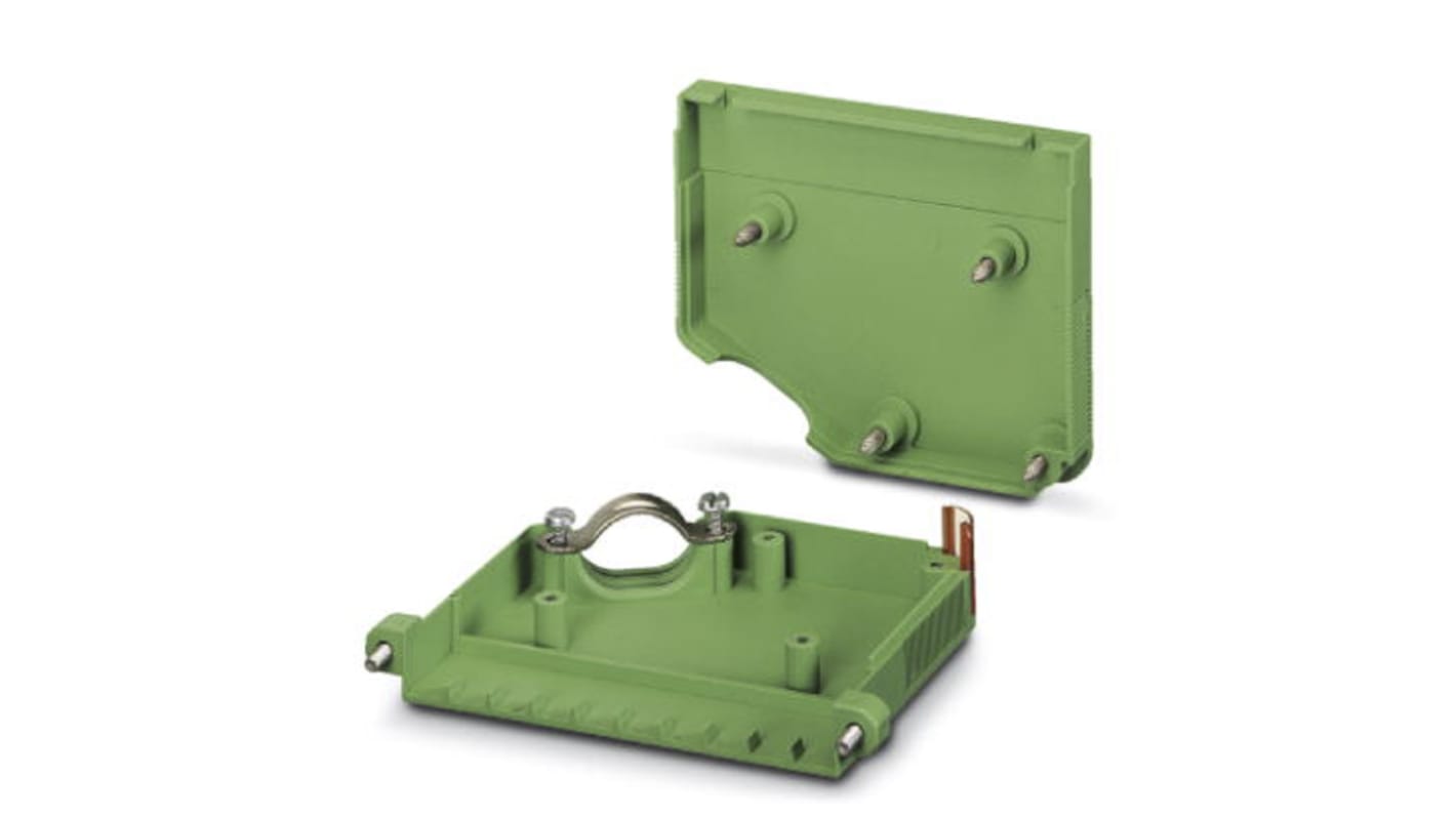 Contenitore per morsetto Phoenix Contact KGS-PC, compatibile con connettori COMBICON PC 4, disponibile in versioni da 3 a 12 posizioni.