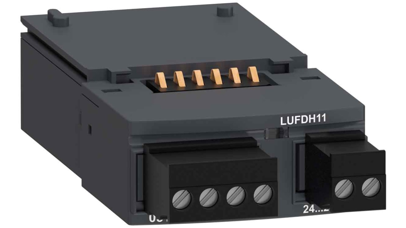 Starter motore avanzato Schneider Electric LUFDH11, design modulare 45mm, supporta fino a 32A, con segnalazione LED.