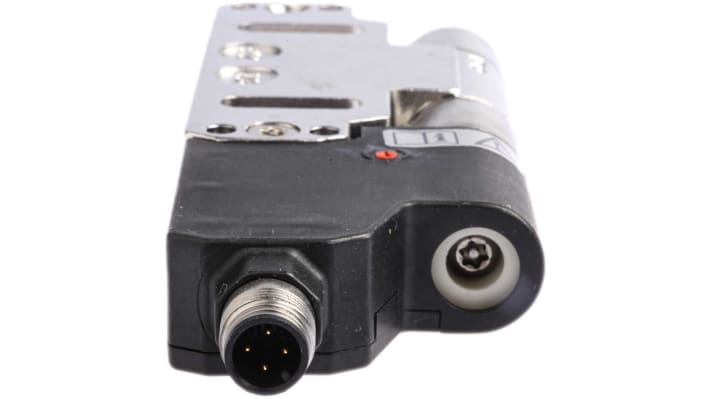 Interruttore di sicurezza a cerniera Pilz PSENhinge, 2NC, grado di protezione IP67, con punto di commutazione regolabile fino a 270 gradi.