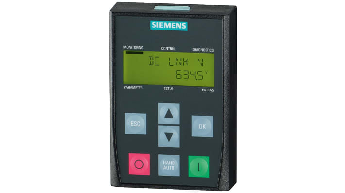 Pannello di controllo Siemens 6SL3255-0AA00-4CA1 per inverter G120 - Serie SINAMICS. Facile monitoraggio remoto e diagnosi per sistemi di trasmissione di potenza.