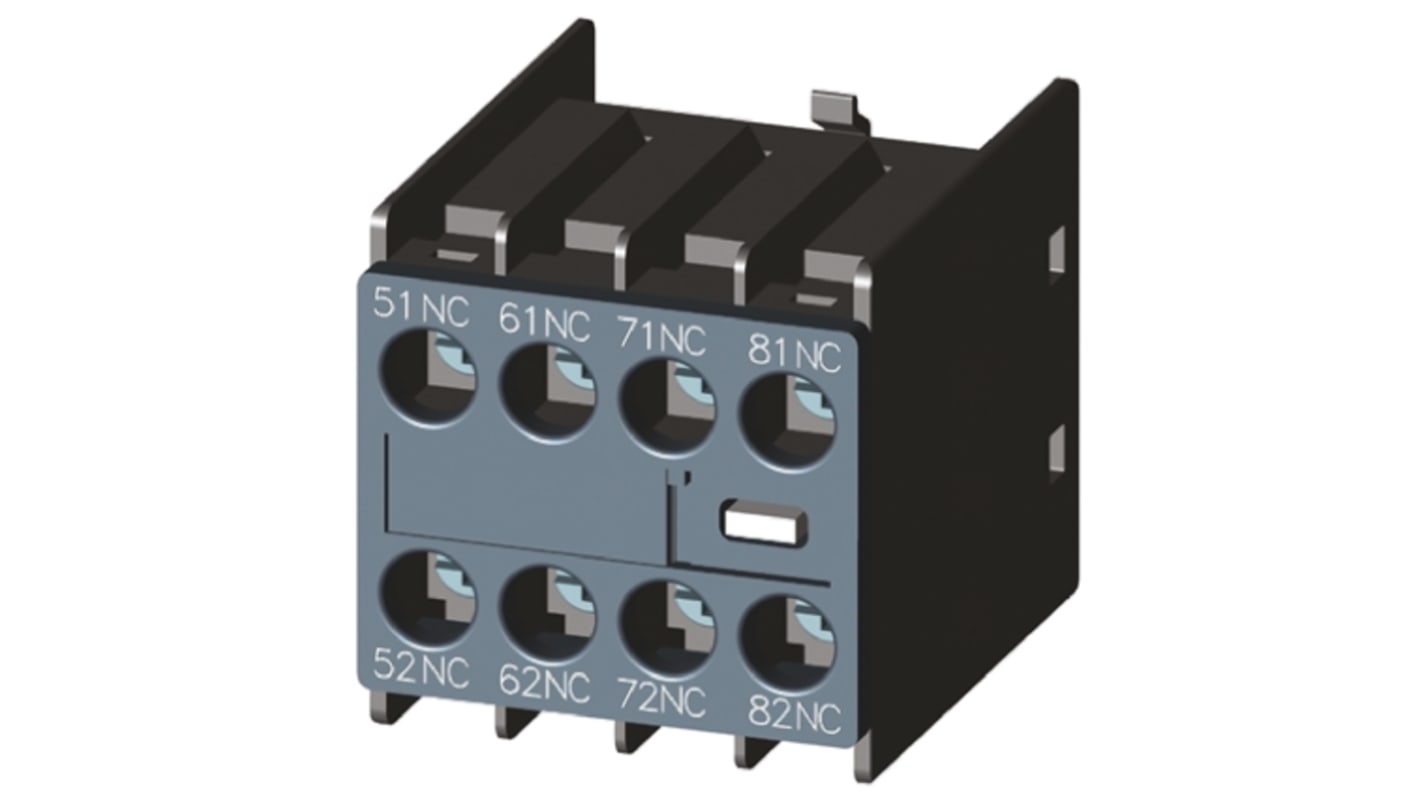 Contatti ausiliari Siemens 3RH2911-1GA31, 4 contatti 1NC + 3NO, 6A, montaggio a innesto - Ideale per contattori 3RH, 600V c.c., 690V c.a.