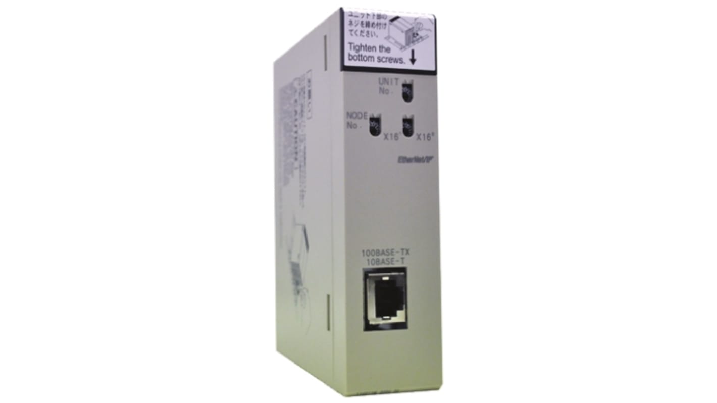 Modulo di espansione PLC Omron CS1WEIP21, compatibile con Devicenet ed Ethernet, dimensioni 130 x 35 x 101 mm.