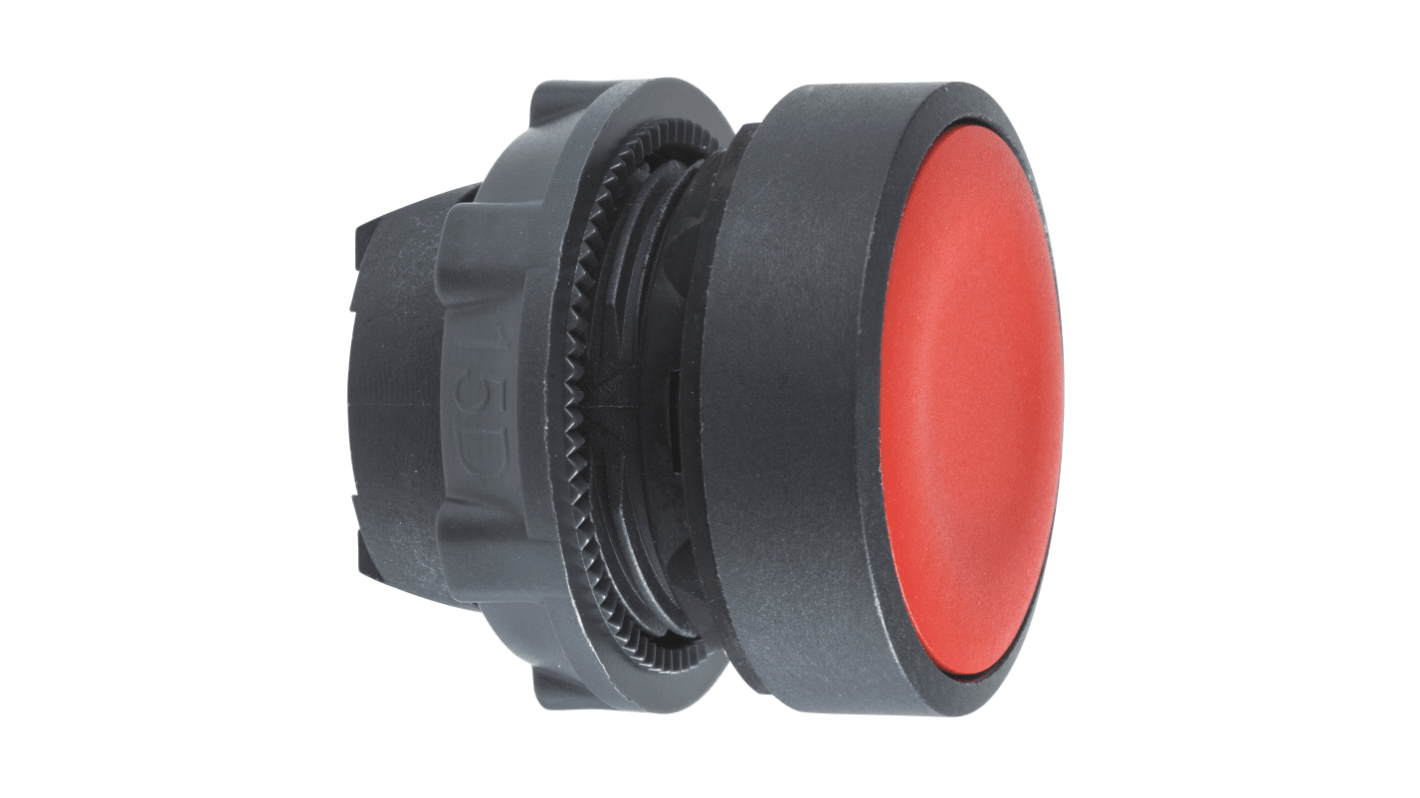 Attuatore pulsante mantenuto Schneider Electric ZB5AH04, rotondo, rosso, diametro foro 22mm, protezione IP66/IP67/IP69K.