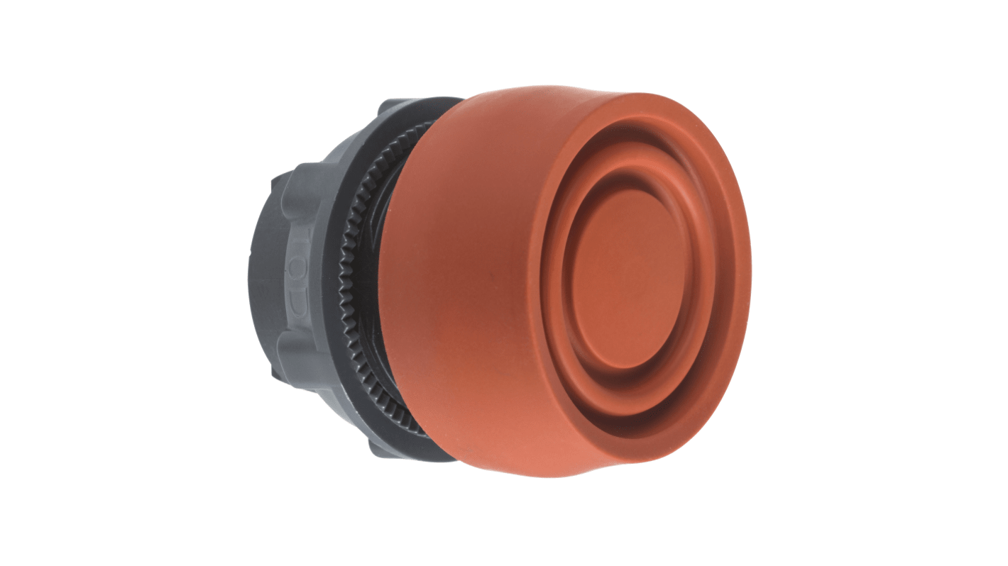 Schneider Electric ZB5AP4S, attuatore pulsante rotondo rosso, diametro 22 mm, ritorno a molla, protezione IP66/IP67/IP69K.