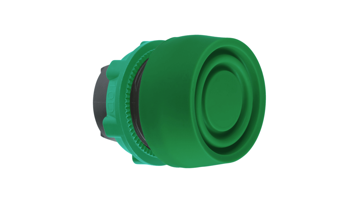 Attuatore pulsante Schneider Electric ZB5AP3S, verde, diametro 22mm, ritorno a molla, protezione IP66/IP67/IP69K.