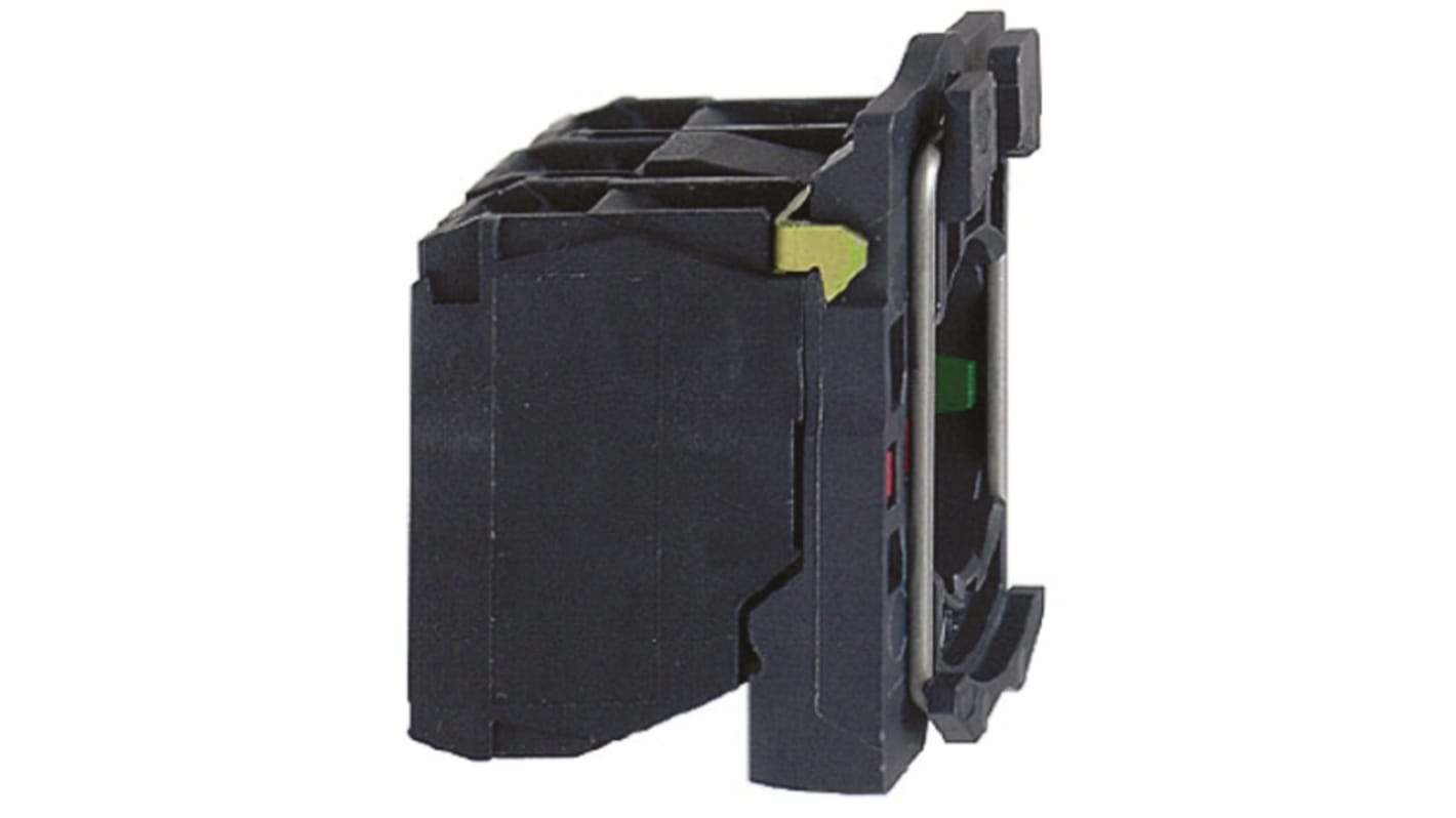 Blocco contatti e segnalazione Schneider Electric ZB5AW063 con LED integrato, 2 NO, 230V ca. Ideale per assemblaggi corpo/contatto, certificato IEC e UL.