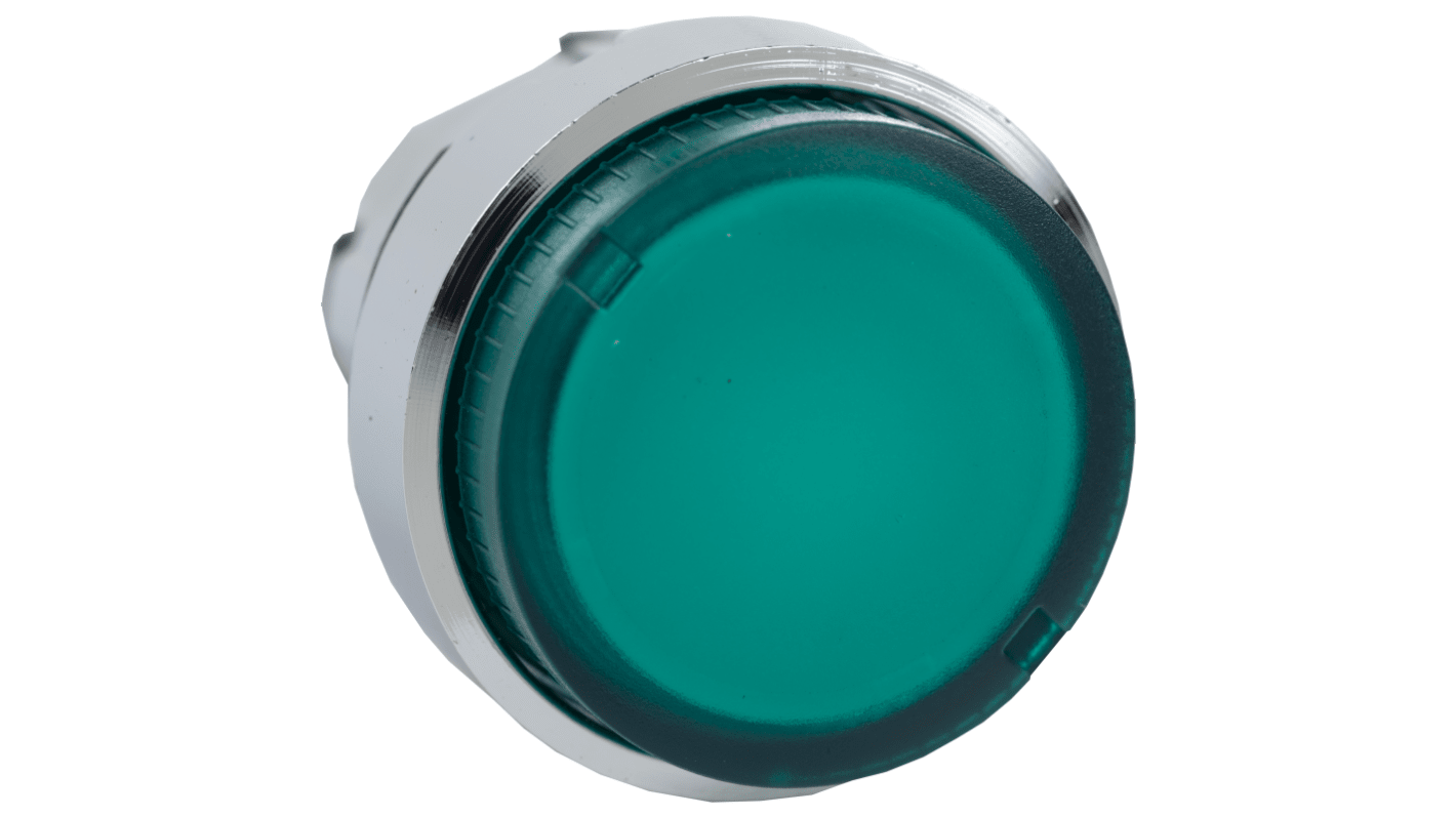 Schneider Electric ZB4BW13, attuatore pulsante verde rotondo, diametro 28.5mm, ritorno a molla, protezione IP66/IP69K.