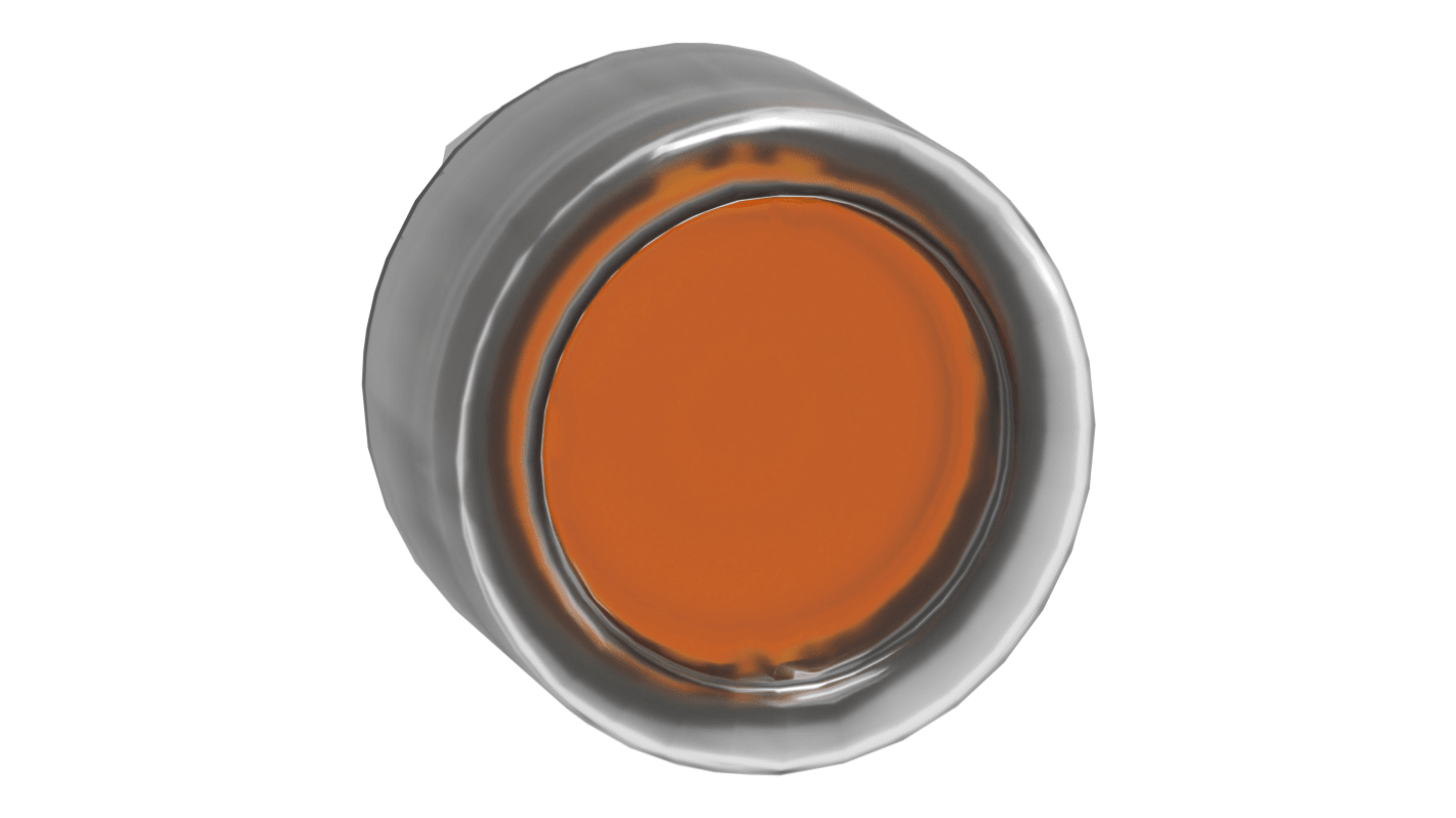 Attuatore pulsante Schneider Electric ZB4BW553, ritorno a molla, colore arancione, diametro 28.5mm, IP66/IP67, per montaggio standard.
