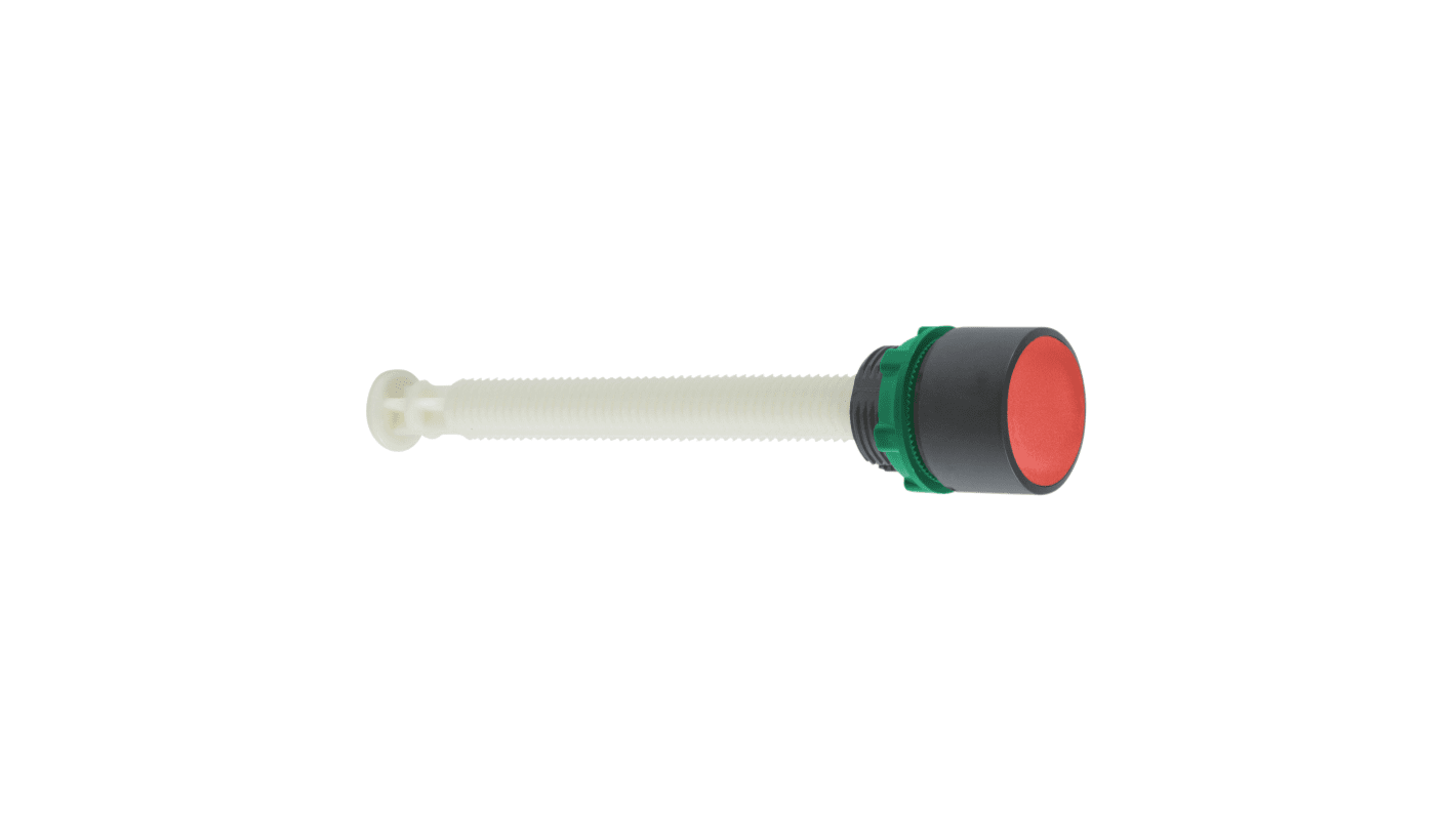 Pulsante di reset Schneider Electric XB5AA841, rosso, montaggio a pannello, IP66, diametro 28.5 mm, temperatura -40/+70 °C.