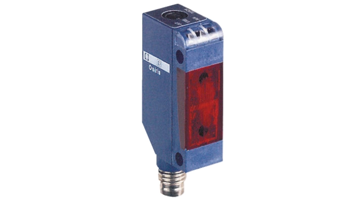 Sensore fotoelettrico rettangolare multimodale Telemecanique Sensors XUM0ANSAM8, rilevamento da 100 mm a 10 m, uscita NPN, IP65/IP67.