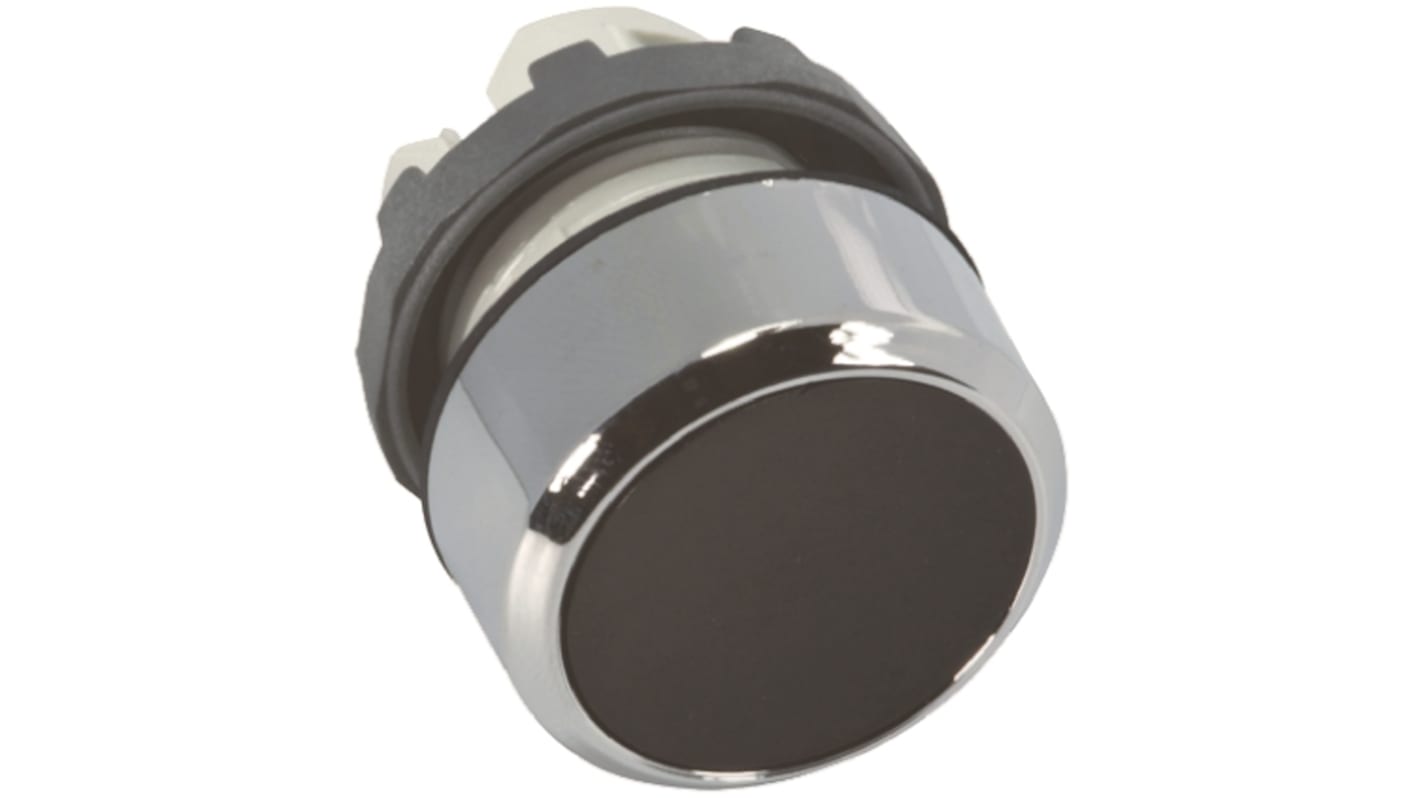 Attuatore pulsante instabile ABB, diametro foro 22 mm, colore nero, metallo, grado di protezione IP66, non illuminato.