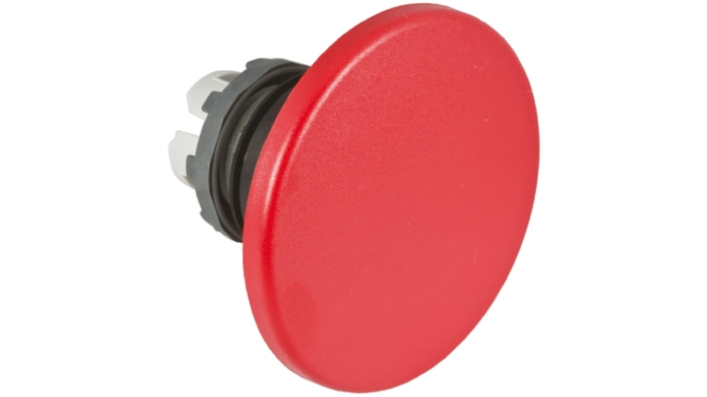 Attuatore pulsante instabile ABB, testa a fungo rossa, diametro foro 22 mm, grado di protezione IP66, facile installazione.