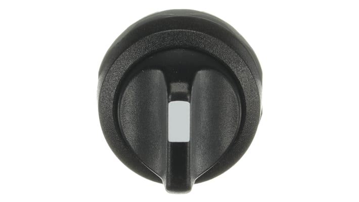 Selettore modulare ABB 2 posizioni, diametro 22 mm, impugnatura nera, attivazione stabile, protezione IP66/IP67. Codice 1SFA611200R1006 M2SS1-10B.