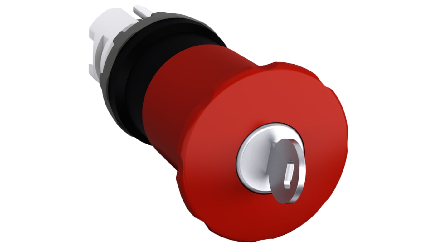 Pulsante di arresto di emergenza ABB, montaggio a pannello, diametro foro 22 mm, materiale in policarbonato, codice 1SFA611525R1101.