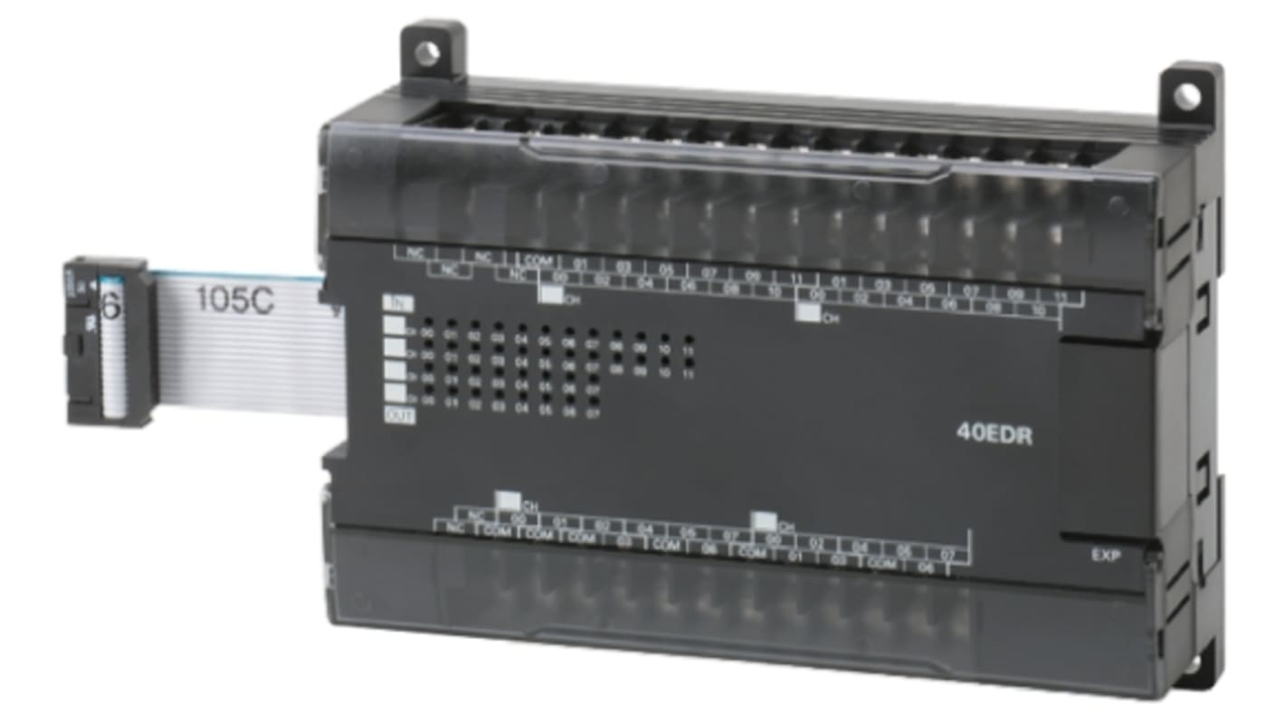 Modulo I/O Omron CP1W-20EDT per PLC SYSMAC CP1H/CP1L, 12 ingressi, 8 uscite a transistor, dimensioni 86 x 90 x 50 mm.