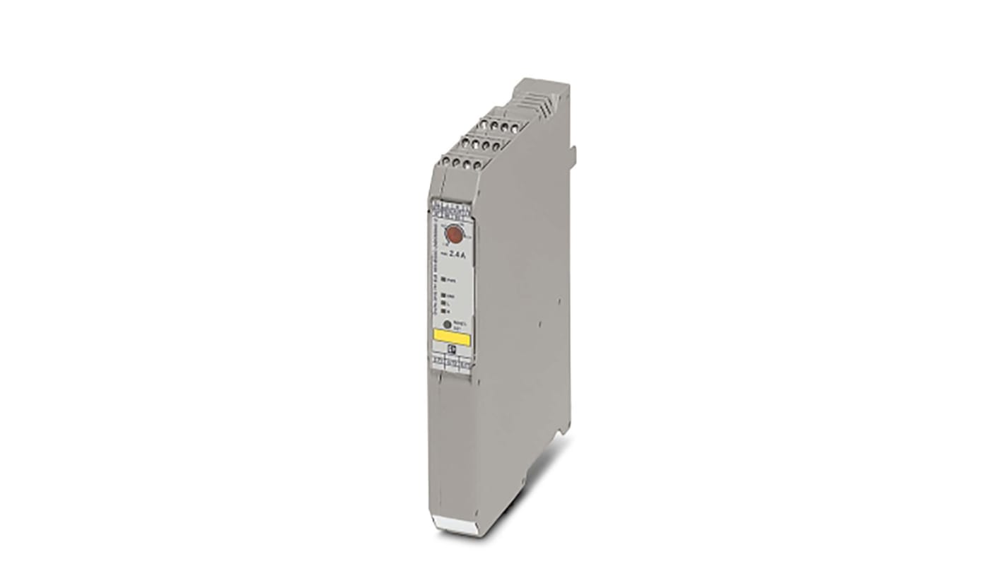 Starter per motore ibrido Phoenix Contact 2902744, potenza 1 kW, montaggio su guida DIN, dimensioni 22,5 x 160 x 114,5 mm, approvato ATEX.