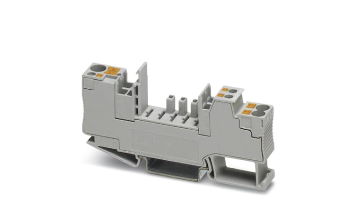 Base di montaggio Phoenix Contact CB 1/6-2/4 PT-BE (2800929) per interruttori automatici. Design modulare, protezione IP30, temperatura da -30°C a +60°C.