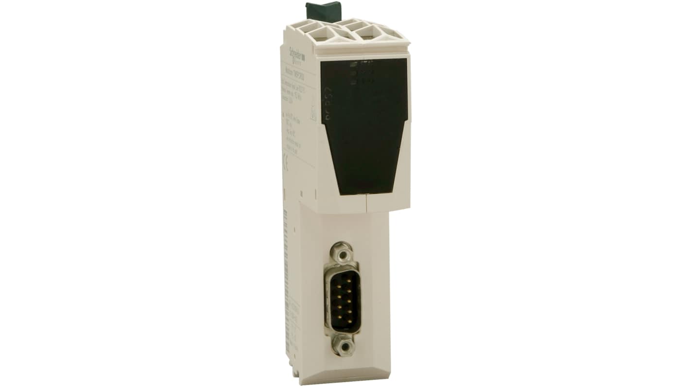 Modulo di espansione PLC Schneider Electric TM5PCDPS per Modicon LMC058 e M258, montaggio su guida DIN, dimensioni 99 x 37,5 x 75 mm.