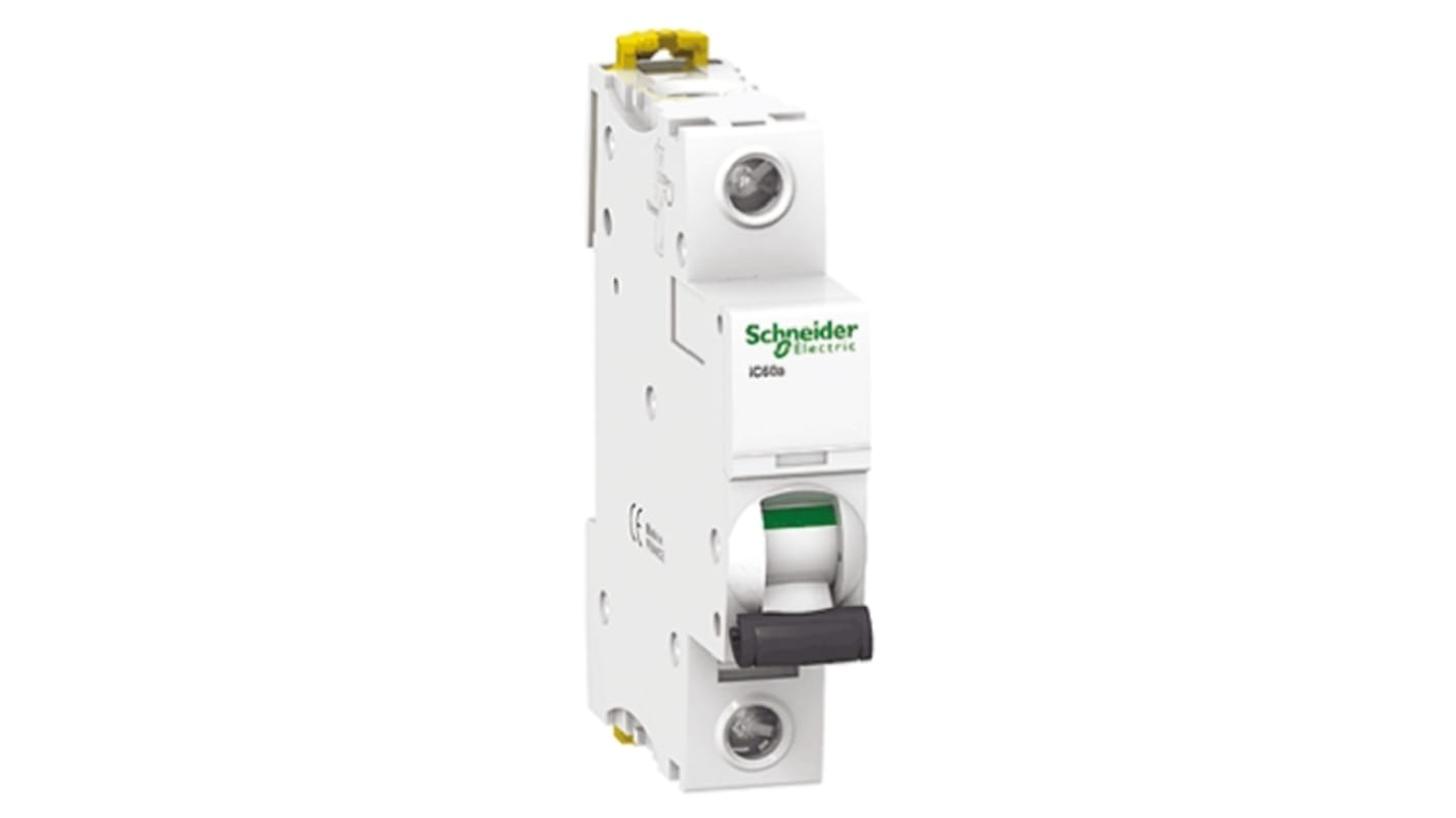 Interruttore magnetotermico Schneider Electric A9F74170, Tipo C, protezione circuiti 1P 500mA 10 kA. Conformità IEC/EN, ideale per carichi induttivi elevati.