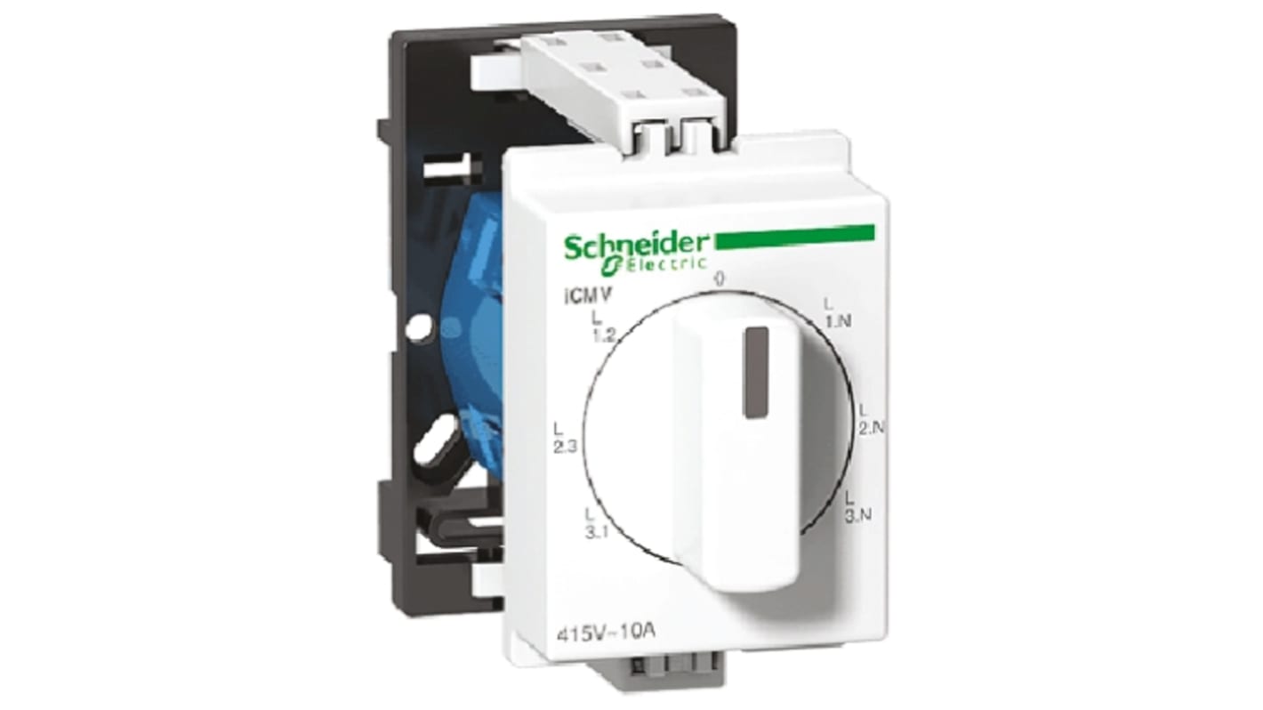 Selettore rotante Schneider Electric A9E15121 - 5 posizioni, 10A, 440V, durata meccanica 1.000.000 operazioni - Acti9.