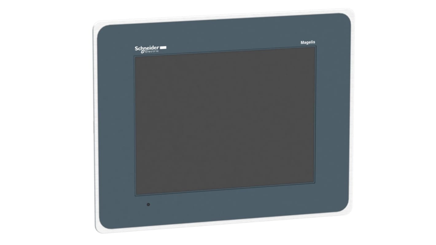 Schneider Electric HMIGTO6315, pannello HMI touch da 12,1 pollici, risoluzione 800 x 480, IP66K, alimentazione 24 V.