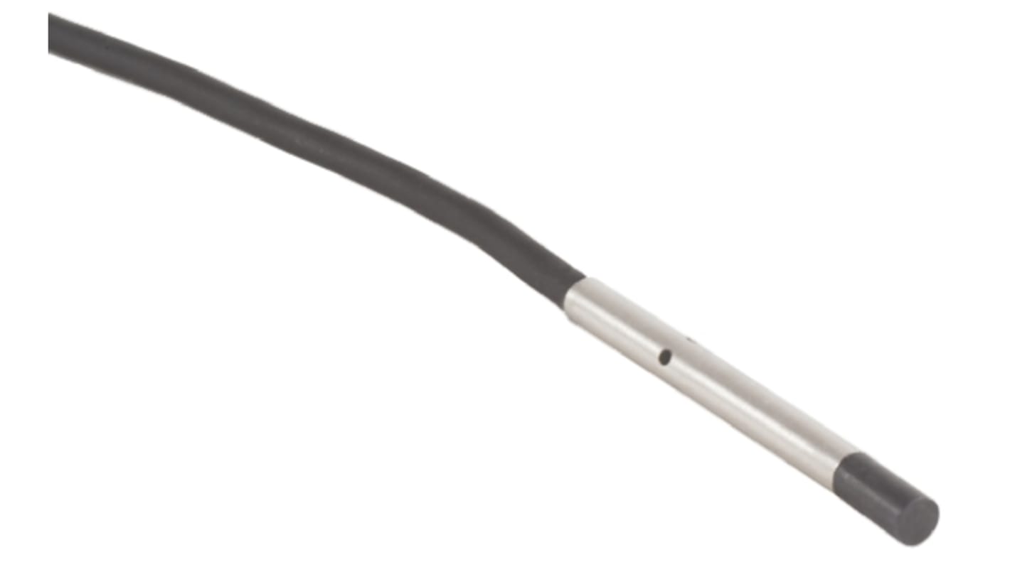 Sensore di prossimità cilindrico induttivo Omron E2E-C03N02-WC-B1 2M, PNP, rilevamento 2 mm, acciaio inox, IP67, 33 mm x 3 mm.