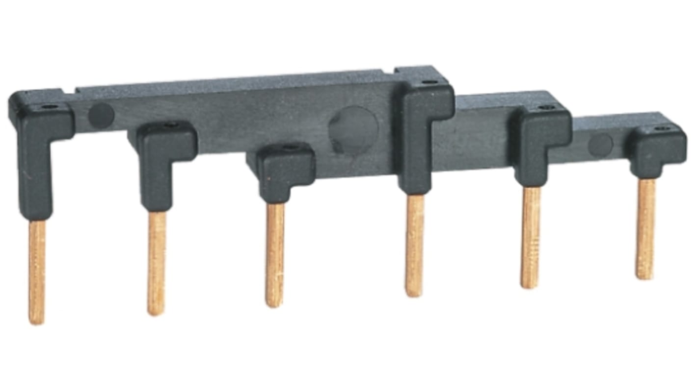 Barra di distribuzione trifase Lovato 11SMX9033, 690V, passo 45mm, compatibile con interruttori SM1, colore nero.