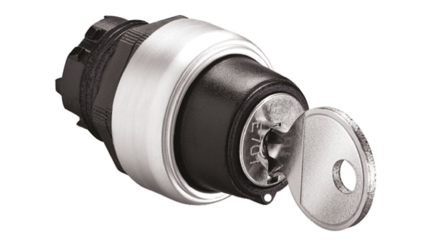 Testa selettore Lovato LPCS320, 2 posizioni, diametro foro 22mm, attivazione stabile, IP66/IP67, montaggio a scatto.