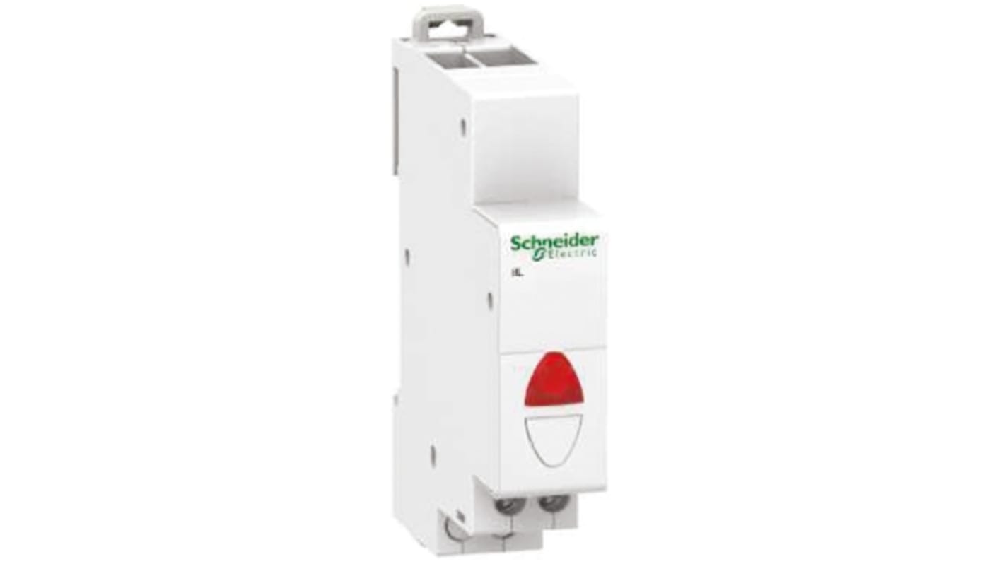 Schneider Electric A9E18330: Spia LED Acti9 per tensione con lampeggio singolo/doppio, 48V ca/cc, rosso, serie iIL.