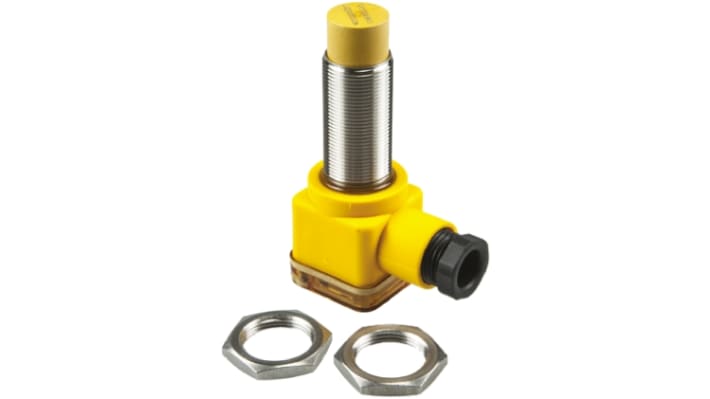 Sensore di prossimità cilindrico NPN Turck NI12U-EG18SK-AN6X, rilevamento 12 mm, corpo in acciaio inox, IP68.