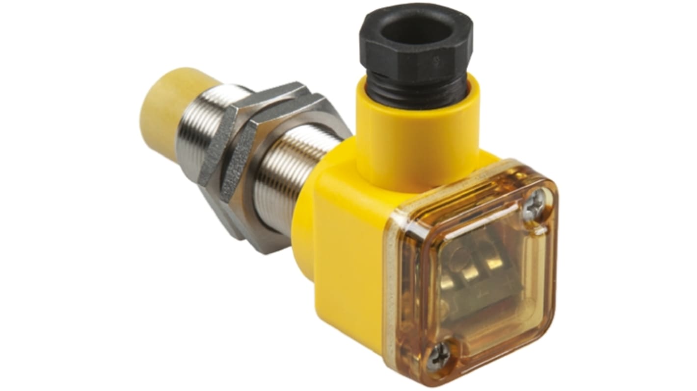 Sensore di prossimità cilindrico NPN Turck NI12U-EG18SK-AN6X, rilevamento 12 mm, corpo in acciaio inox, IP68.