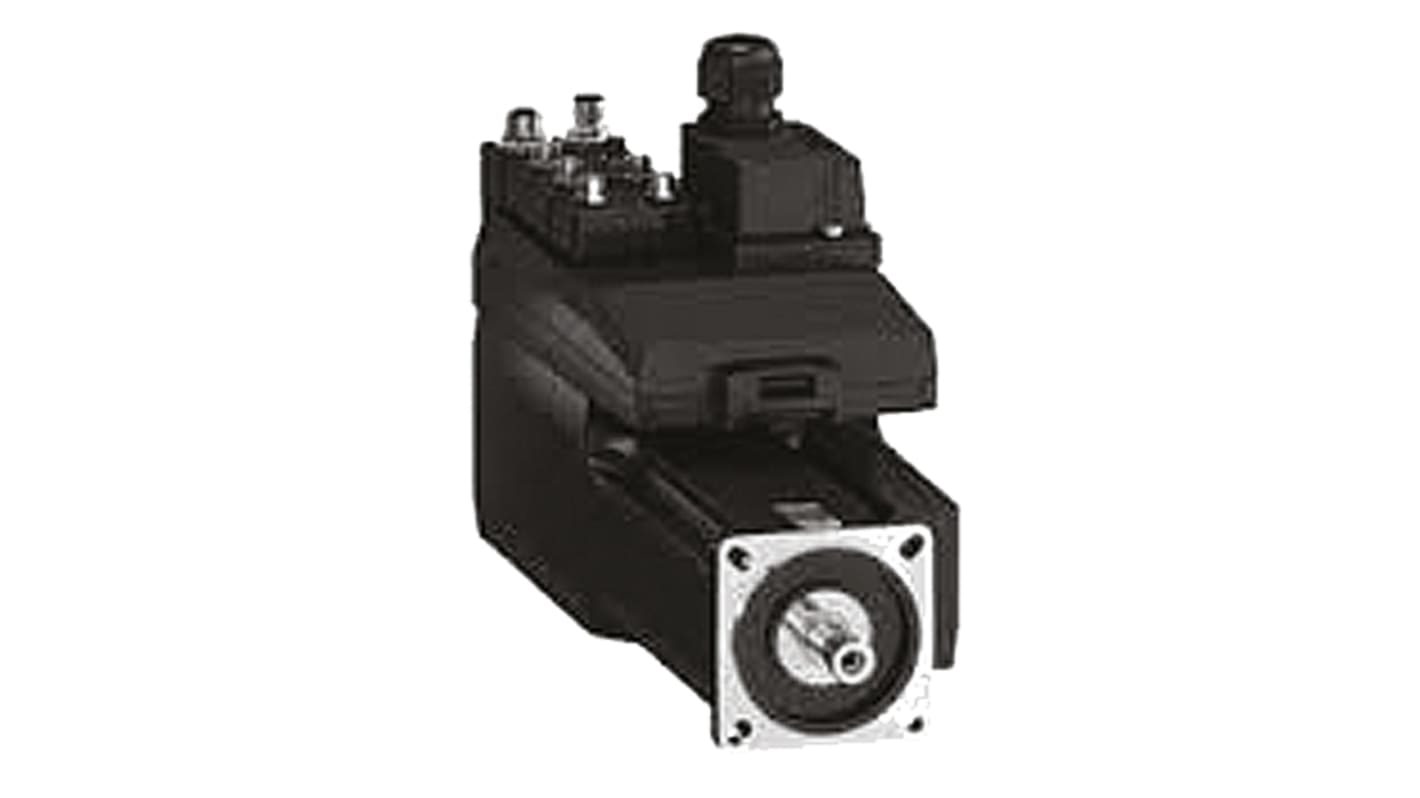 Servomotore Schneider Electric BMI0702P06F, 900 W, 2,4 Nm, 4400 giri/min, IP54, dimensioni 327x99x187 mm.