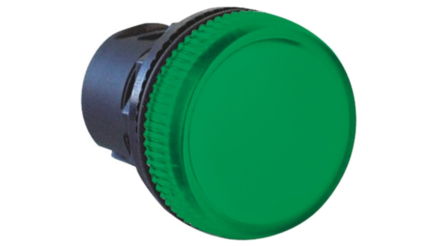 Spia luminosa Allen Bradley 800FP-P3 verde, montaggio a pannello IP66. Ideale per applicazioni industriali e di controllo.