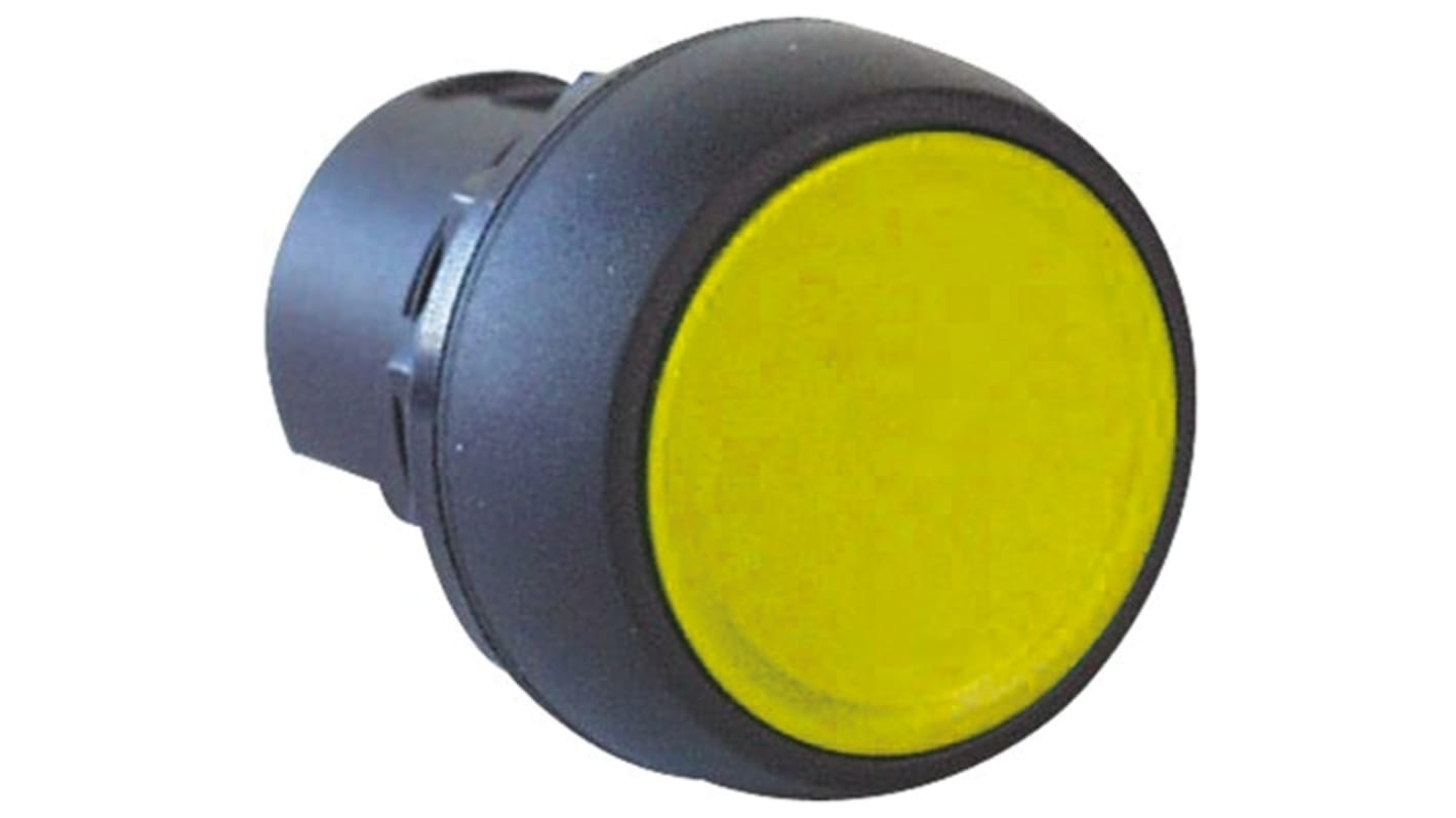 Attuatore Pulsante Instabile Giallo Allen Bradley 800FP-F5 - Serie 800F, diametro foro 22mm, IP65 per montaggio a pannello.