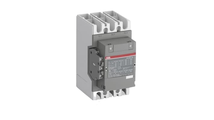 Contattore ABB 1SFL527002R1311 AF205-30-11-13, 3 poli, 350 A, bobina 230 V, dimensioni 196x105x152 mm.