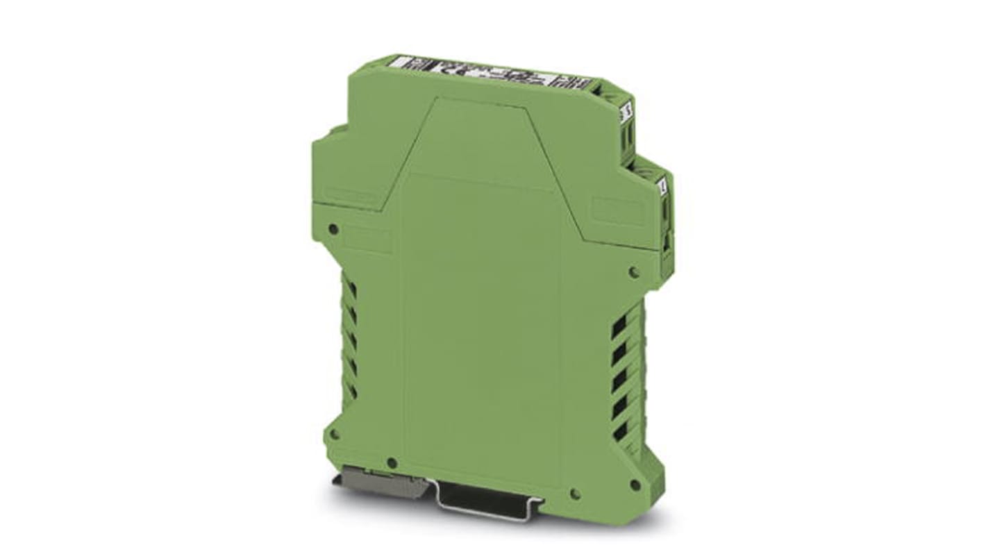 Condizionatore di segnale Phoenix Contact 2814469, amplificatore a 3 vie per segnali analogici, montaggio su guida DIN.