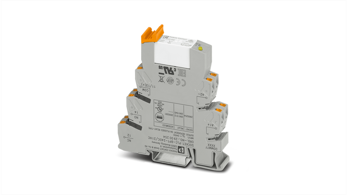 Modulo relè d'interfaccia Phoenix Contact PLC-RPT-24DC/21HC, SPDT, terminal a vite - Ideale per applicazioni industriali, resistente da -40 °C a +60 °C.