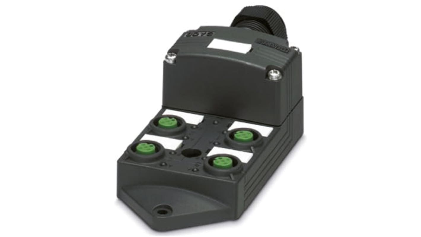 Connettore SACB Phoenix Contact 1452819, 4 porte M12. Soluzione di collegamento rapida per sensori/attuatori. Terminazione SPEEDCON.