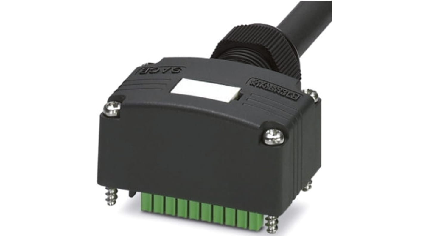 Custodia Phoenix Contact 1453203 per connettore M12, 8 porte, grado di protezione IP65/IP67, temperatura -25 a 80 °C.