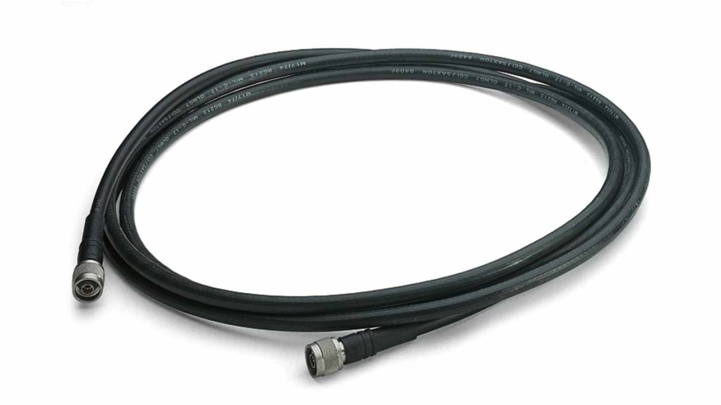 Cavo coassiale Phoenix Contact 2867225 RG213/U, 15m, con connettori Tipo N maschio, attenuazione 0,25 dB/m, colore nero.