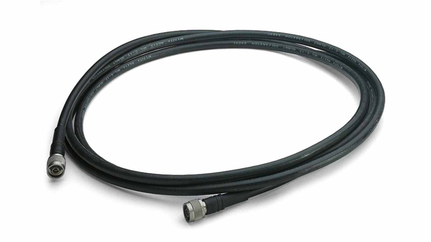 Cavo coassiale Phoenix Contact 2867377 RG213/U, 12m, con connettori Tipo N maschio, attenuazione 0,25 dB/m, guaina nera.