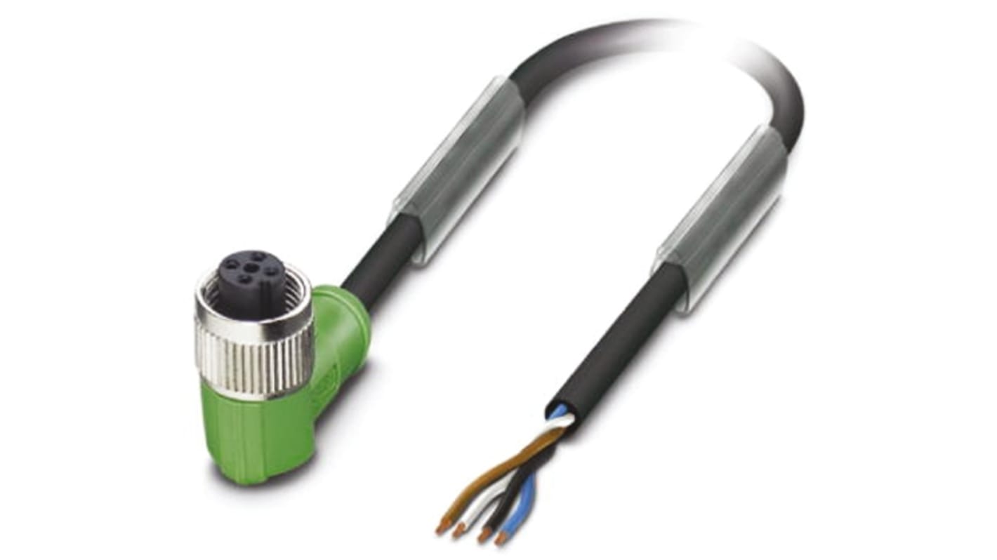 Cavo assemblato M12 Phoenix Contact 1681389, 3 vie, PUR, 10m - Protezione IP67, resistente da -25 a +90 °C, ideale per ambienti industriali.