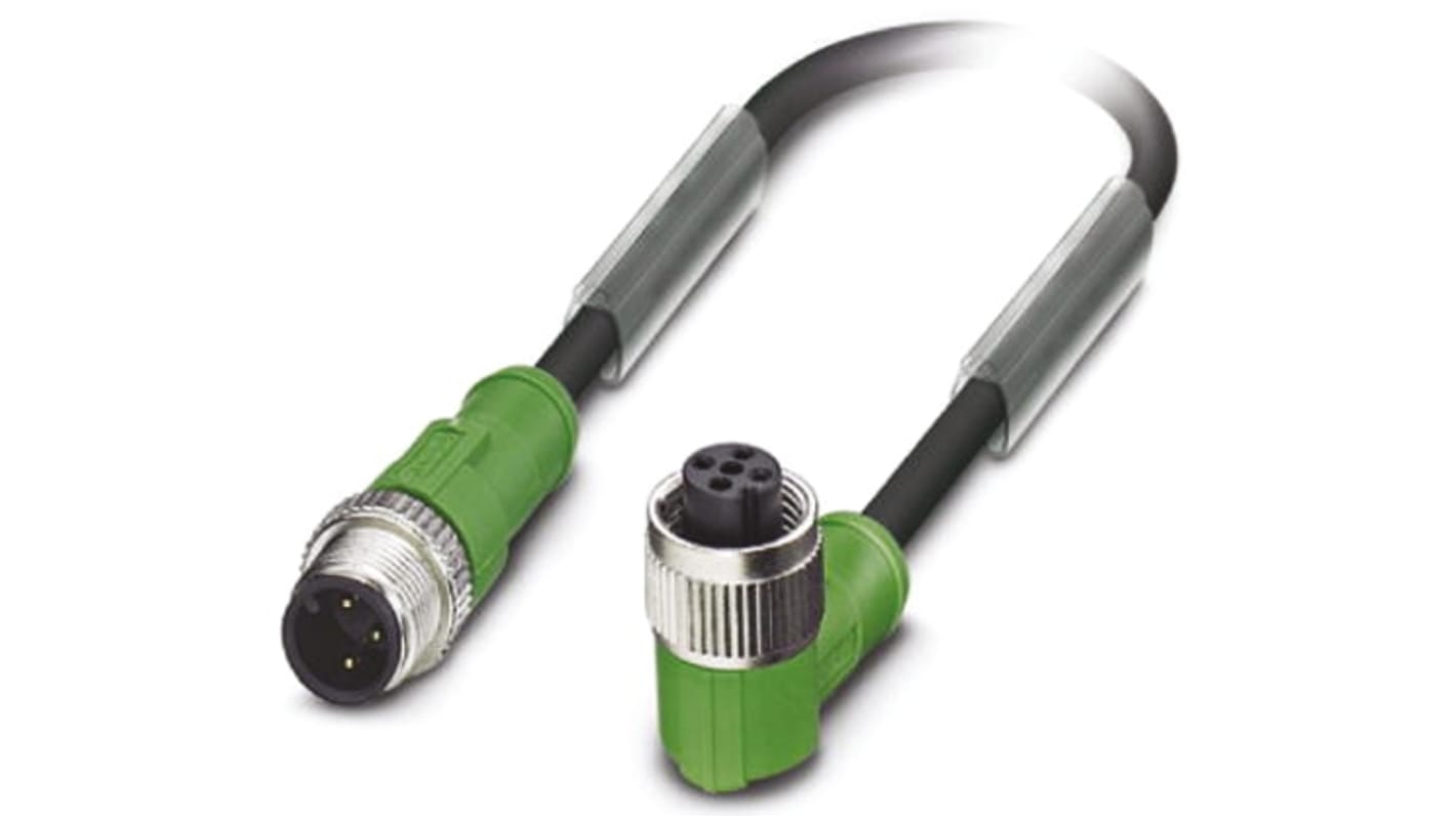 Cavo sensore/attuatore Phoenix Contact 1681570 M12-M12, 3 vie, cavo PUR, IP67, -25 → +90 °C, certificato UL, cUL, GOST.