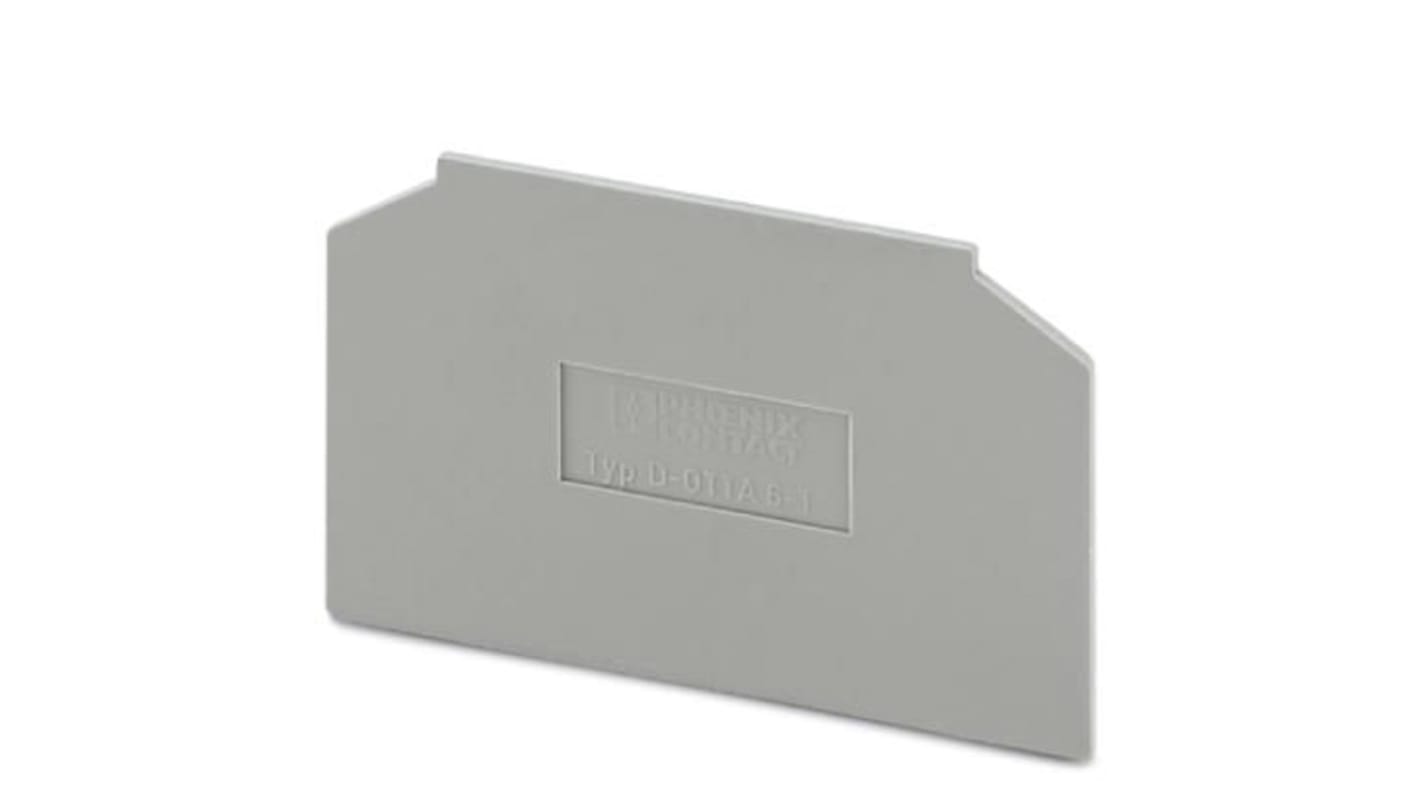 Terminali di collegamento bullone grigi Phoenix Contact 790459 per M4/M6. Alette incernierate, protezione isolata, montaggio su guide top-hat e G.