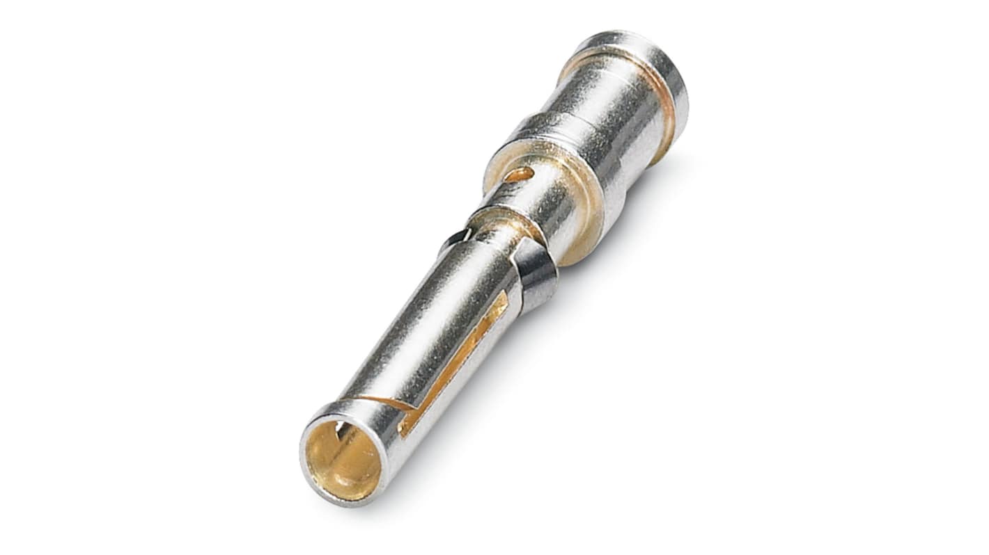 Contatto a crimpare femmina Phoenix Contact 1663404 per connettore di potenza, tensione 5 V, corrente 5 mA, compatibile con inserti HC-M e HC-D.