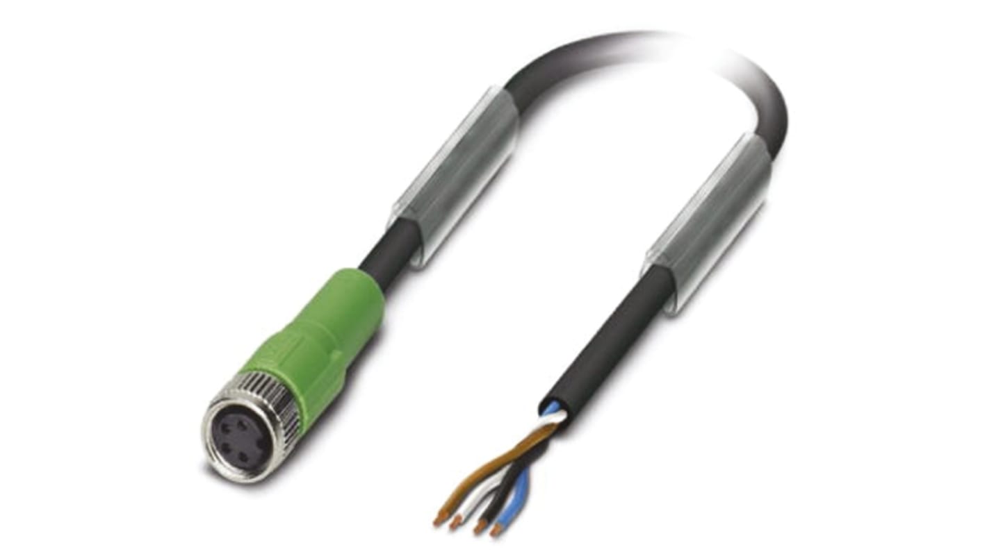 Cavo sensore/attuatore Phoenix Contact M8 femmina, 10m, 4 vie, codice 1683484. PUR, connettori dritti/angolati, IP67, -25/+90°C, certificazioni UL, cUL, GOST.