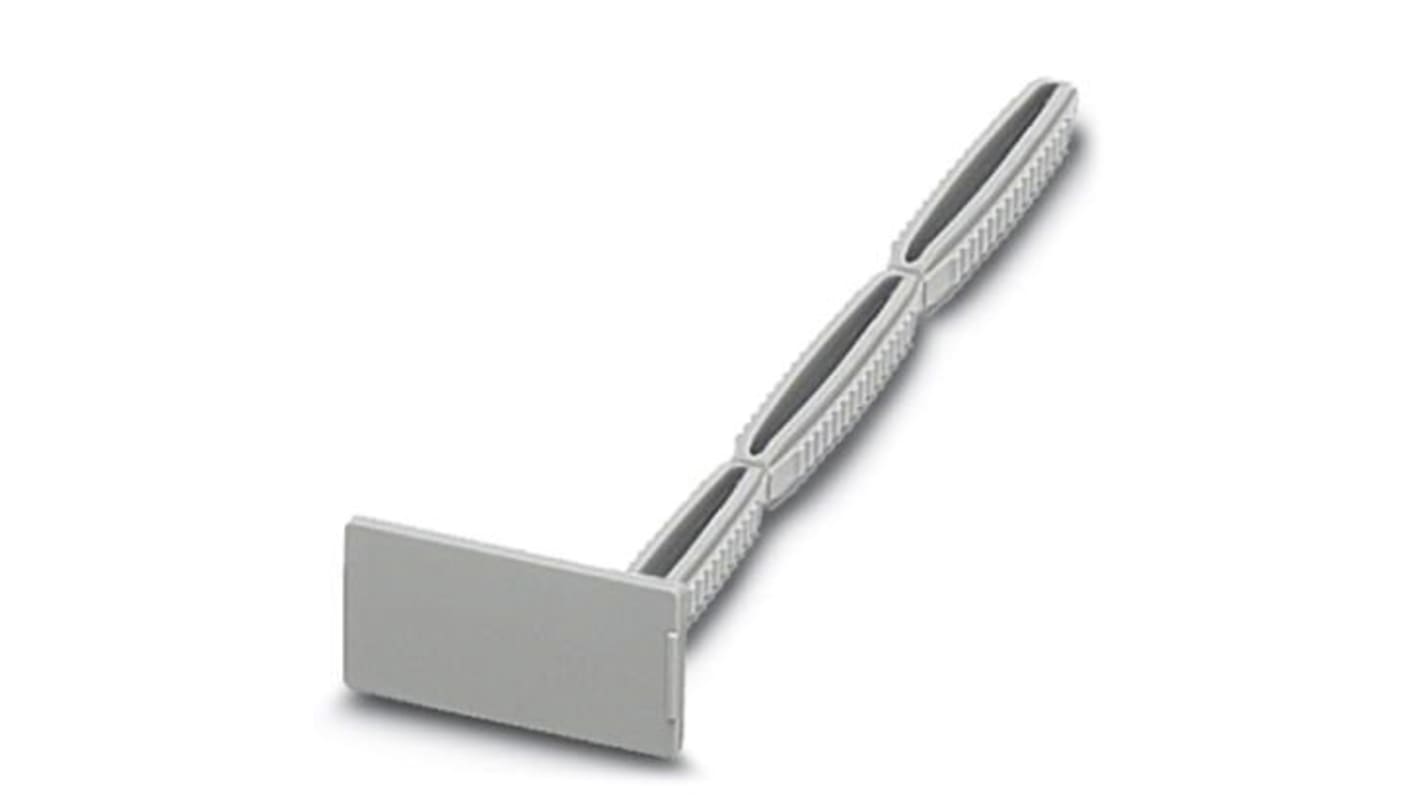 Supporto etichetta morsettiera Phoenix Contact 814788 per morsetti NS 32/35. Componenti sicuri senza silicone o alogeni. Ideale per marcatura gruppi morsetti.