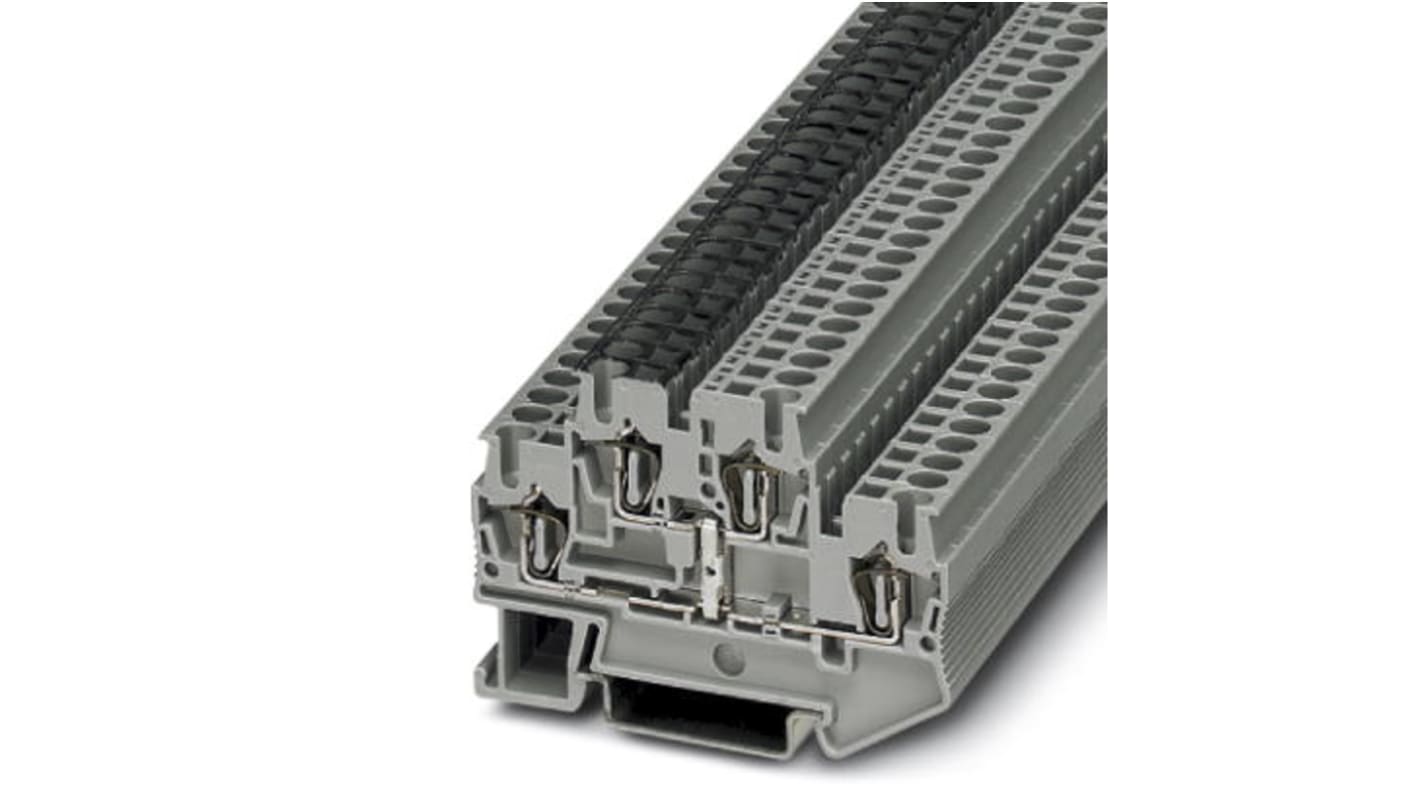 Morsettiera a doppio livello Phoenix Contact 3031539, grigia, gabbia a molla, guida DIN, certificata ATEX EX. Ideale per industria e aree esplosive.