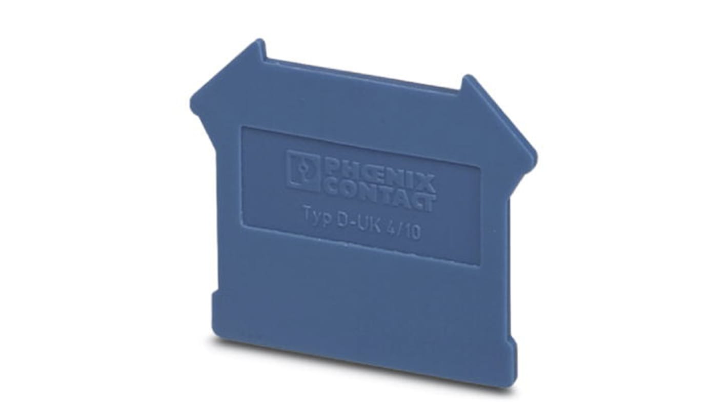 Morsetti terminali serie D-UK4/10 BU Phoenix Contact 3003101 per guida DIN. Disponibili in vari colori e dimensioni. Alta affidabilità.