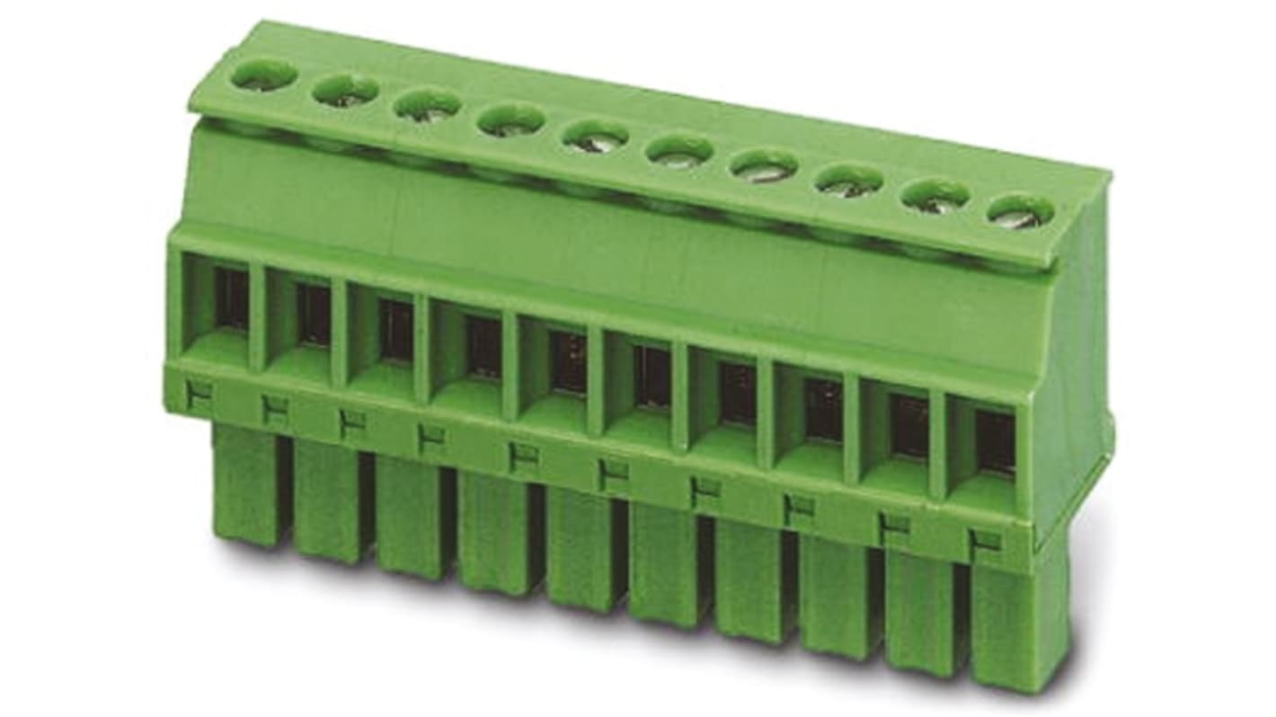 Connettori a innesto Phoenix Contact 1827017 per morsettiera su cavo, passo 3,81 mm. Serie MCVR e MCVW MINI COMBICON. Innesto a 90°, connessione a vite da 0,14 a 1,5 mm².